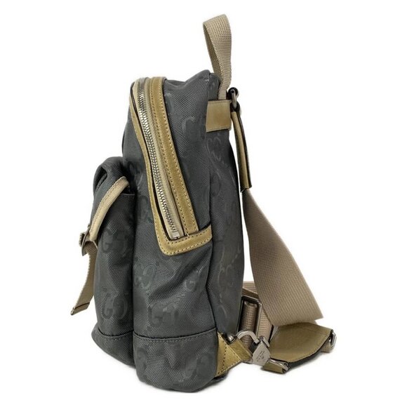 GUCCI Gucci Off the Grid Sling Backpack Dark Gray Beige Nylon - - Picture 2 of 16